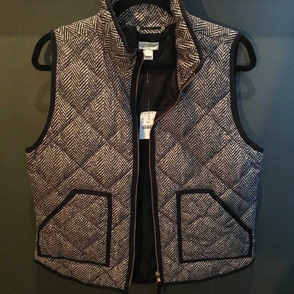 J.Crew Quilted Herringbone Puffer Vest